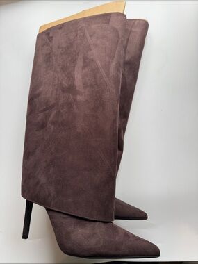 I.N.C Skylar Wide-Calf Fold Over Cuffed Knee High Boots